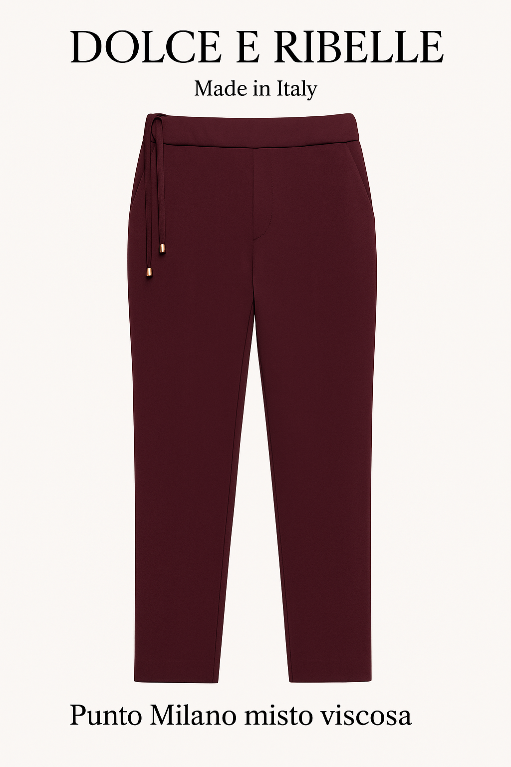 Pantalone Donna Punto Milano Misto Viscosa – Dolce & Ribelle (Made in Italy)