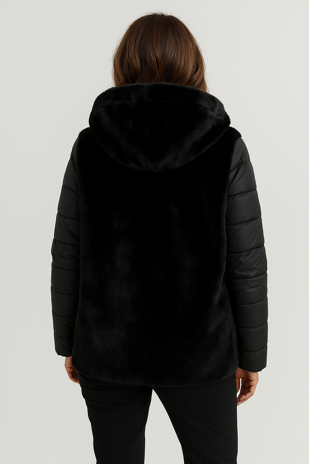 Piumino con Gilet in Pelliccia Reversibile 4 in 1 – Chiara Dalba