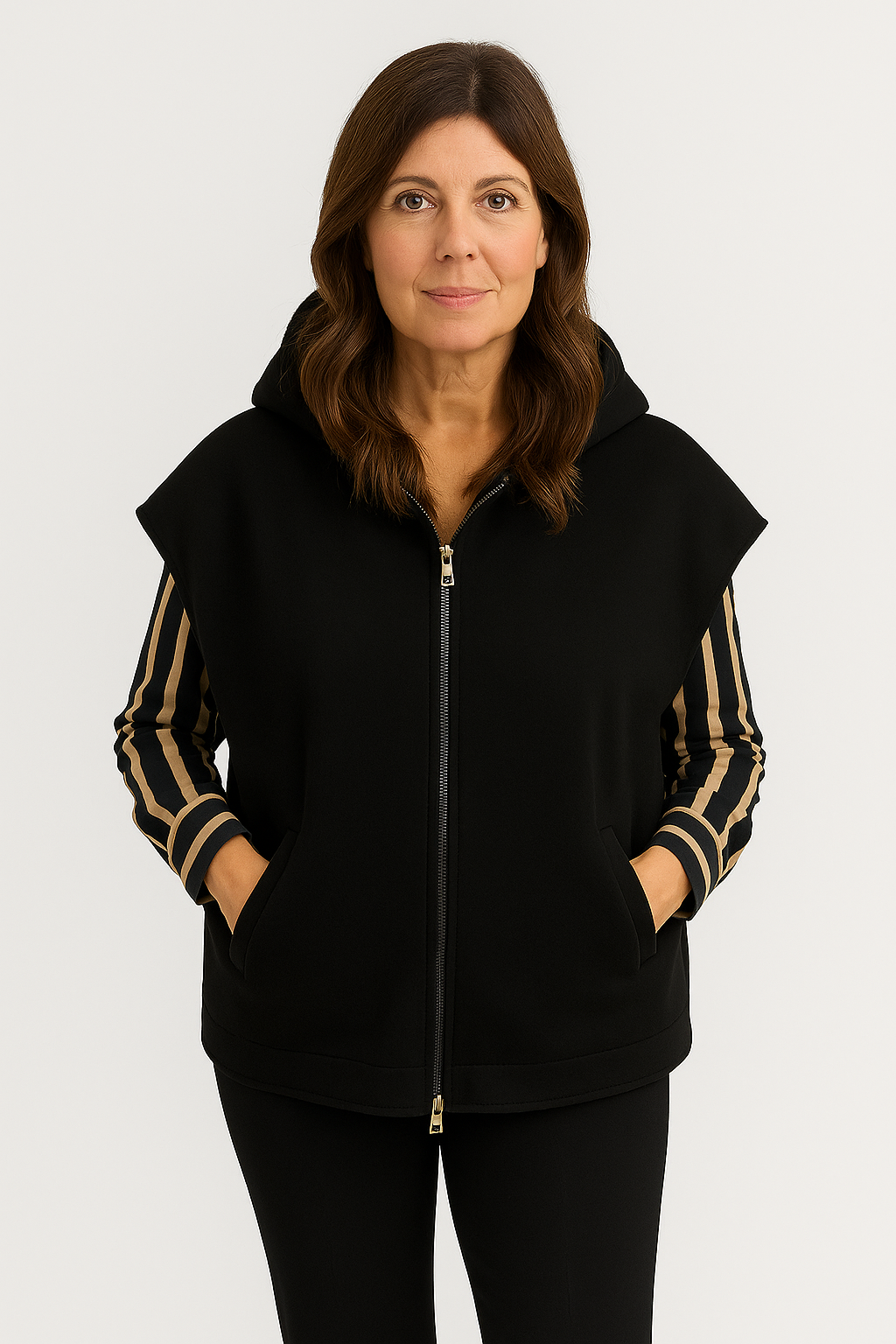 Piumino con Gilet in Pelliccia Reversibile 4 in 1 – Chiara Dalba